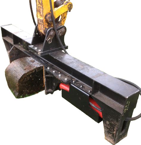 mini excavator log splitter attachment|log splitters for mini excavators.